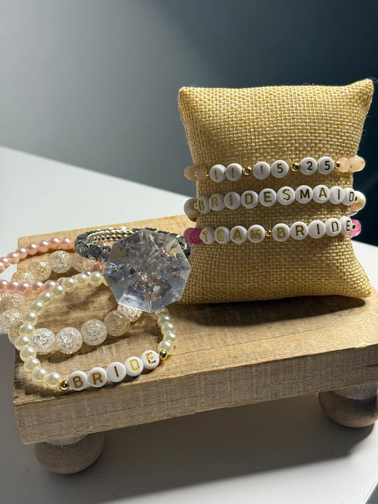 Bride, Bridesmaids & Wedding Date Bracelet